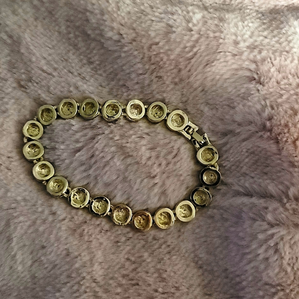 Fasion Jewelry Sparkling Color Gold and Rhinestones Bracelet - Picture 5 of 7